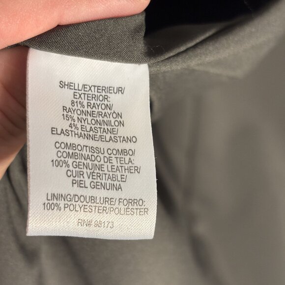 W By Worth Sleeveless Colorblock Shift Dress With Leather Pocket Detail - Picture 7 of 12